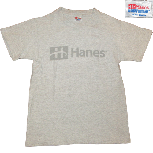 画像1: USED 90's Hanes ヘインズ ロゴ アドバタイジング Tシャツ GRY / 210115 (1)