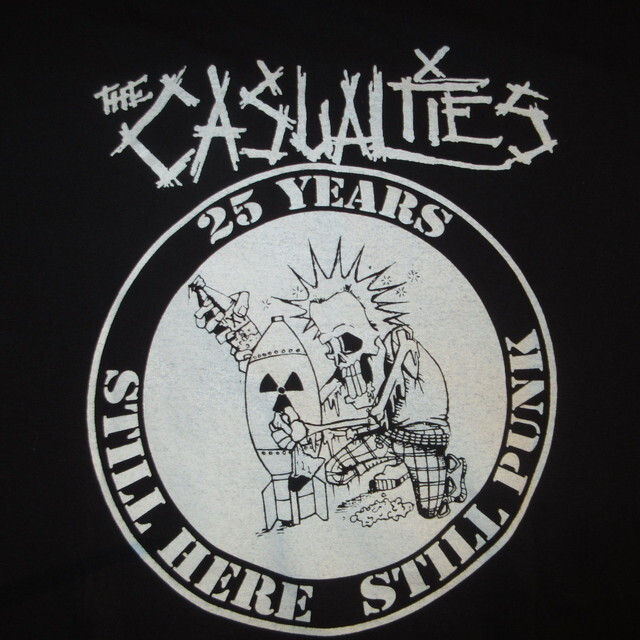 画像1: USED 00's THE CASUALITIES カジュアリティーズ 25TH Tシャツ BLK / 210524 (1)