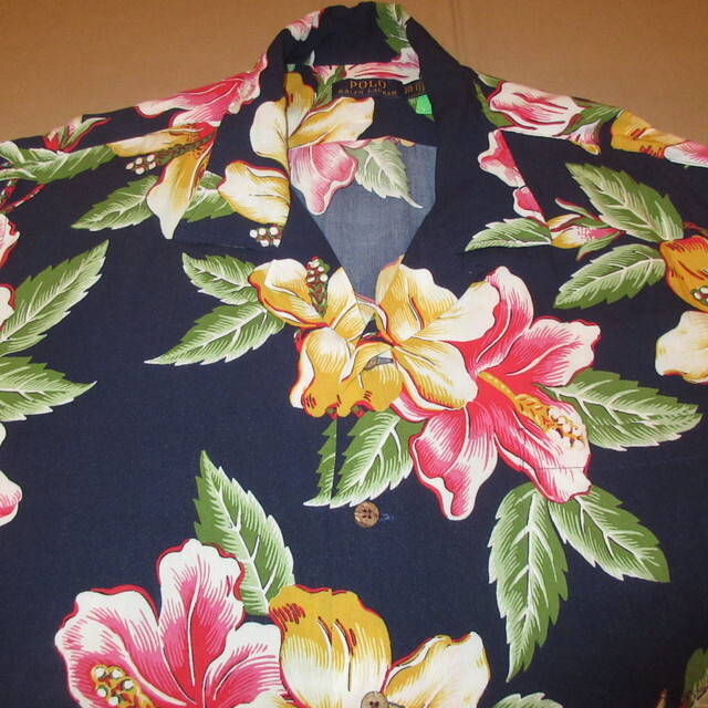 ラルフローレン　半袖シャツ　花柄　アロハシャツ　M  150cm