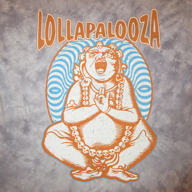 画像1: USED 00's LOLLAPALOOZA ロラパルーザ タイダイ Tシャツ GRY / 210701 (1)