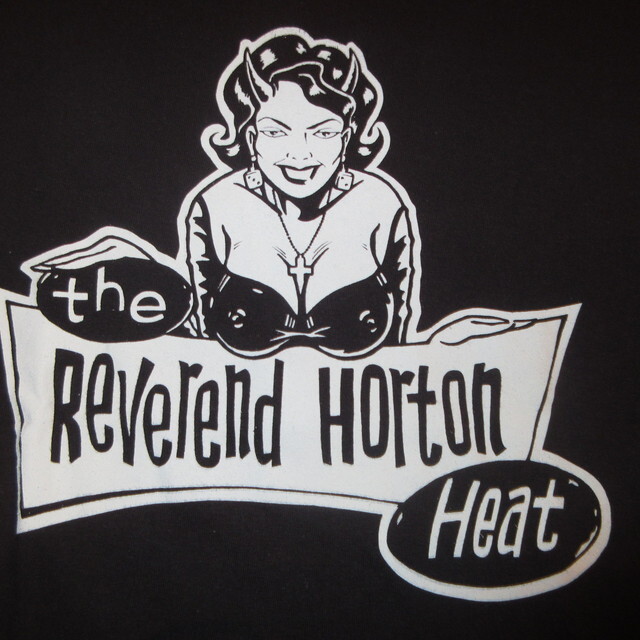 画像1: USED 00's THE REVERAND HORTON HEAT レブレントホートンヒート サイコビリー Tシャツ BLK / 211006 (1)