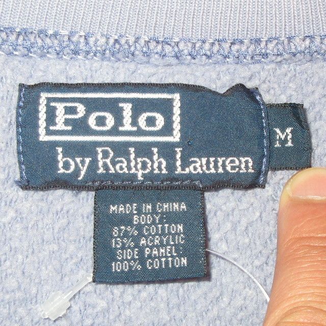 USED 00's Ralph Lauren ラルフローレン ヴィンテージ加工 半袖スウェット ナス紺 / 220406