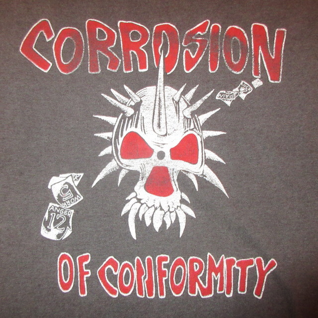 画像1: USED 80's CORROSION OF CONFORMITY C.O.C. コロージョンオブコンフォーミティ スカル Tシャツ BLK / 220605 (1)