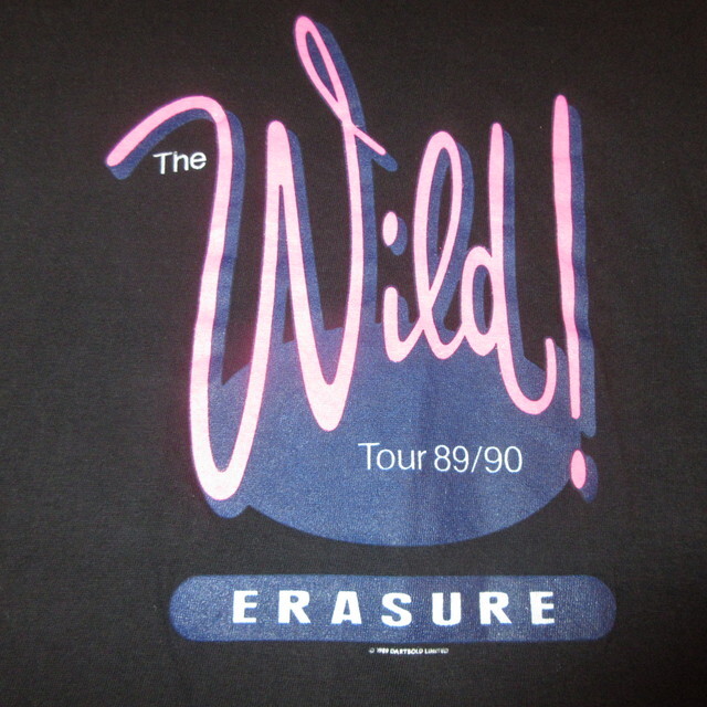 画像1: USED 80's ERASURE イレイジャー THE WILD TOUR 89/90 Tシャツ BLK / 220901 (1)