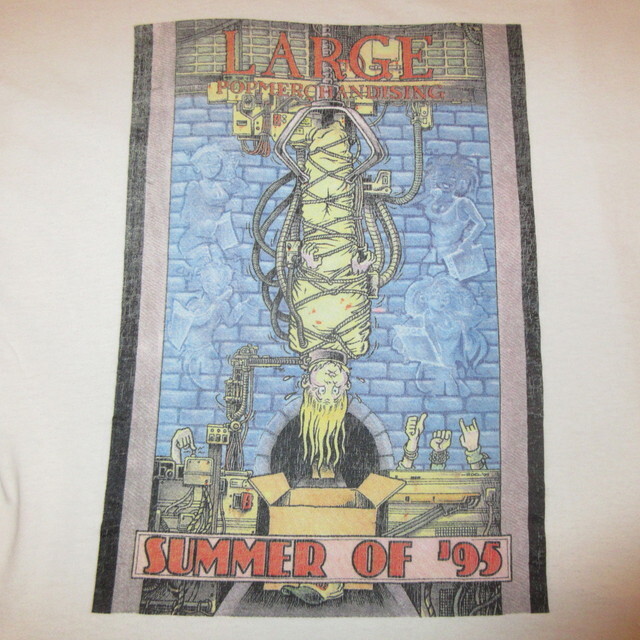画像1: USED 90's LARGE POPMERCHANDISING セパルトゥラ パロディ Tシャツ WHT / 221006 (1)