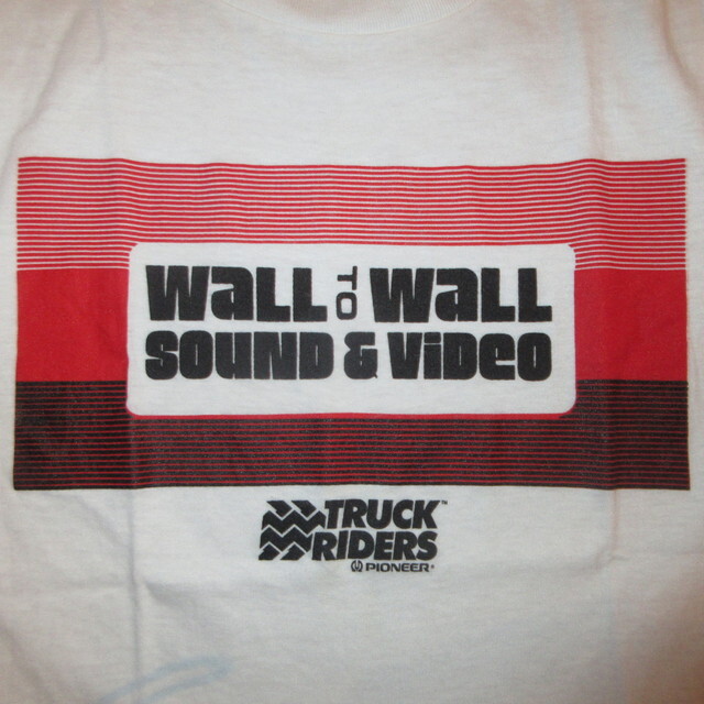 画像1: USED 80's PIONEER パイオニア TRUCK RIDERS オーディオ機器 企業物 Tシャツ WHT / 221123 (1)